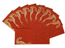 Load image into Gallery viewer, Envelopes Envelope Money holder Diwali Wedding Gift Card Pack of 10 Red