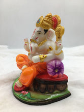 Load image into Gallery viewer, Ganesh Ganesha Ganpati Ganapati Hindu God Hindu God Ganesh fiber idol orange