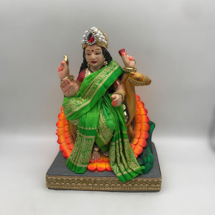 Ambe maa,Ambaji, Durga ma, Bengali Durga ma statue,idol,murti,mud idol Green