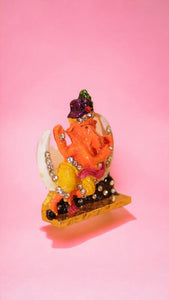 Ganesh Bhagwan Ganesha Statue Ganpati for Home Decor Orange