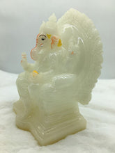 Load image into Gallery viewer, Ganesh Ganesha Ganpati Ganapati Hindu God Hindu God Ganesh fiber idol White