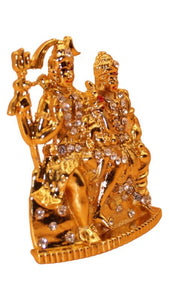 Shiv Parivar Shankar Parvati Ganesha Family Idol ( 3cm x 2cm x 1cm) Gold