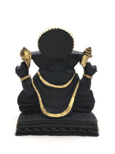 Load image into Gallery viewer, Ganesh Ganesha Ganpati Ganapati Hindu God Hindu God Ganesh fiber idol black