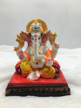 Load image into Gallery viewer, Ganesh Ganesha Ganpati Ganapati Hindu God Hindu God Ganesh fiber idol orange