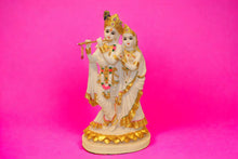 Load image into Gallery viewer, Radhe Krishna Hindu God Hindu fiber idol White