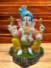 Load image into Gallery viewer, Ganesh Ganesha Ganpati Ganapati Hindu God Hindu God Ganesh fiber idol Mixcolor