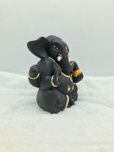 Load image into Gallery viewer, Ganesh Ganesha Ganpati Ganapati Hindu God Hindu God Ganesh fiber idol black