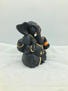 Ganesh Ganesha Ganpati Ganapati Hindu God Hindu God Ganesh fiber idol black