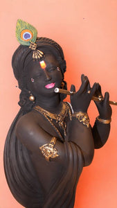 Lord Krishna,Bal gopal Statue,Home,Temple,Office decore(16cm x7.5cm x7.5cm)Black