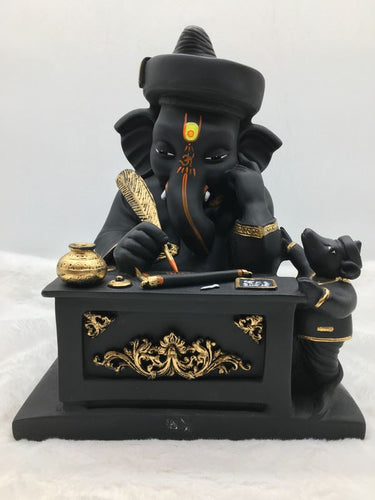 Ganesh Ganesha Ganpati Ganapati Hindu God Hindu God Ganesh fiber idol black