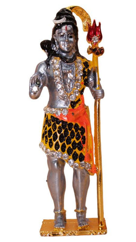 Lord Shiva Shankar Statue Bhole Nath Murti Home Decor ( 4cm x 1cm x 0.5cm) Blue