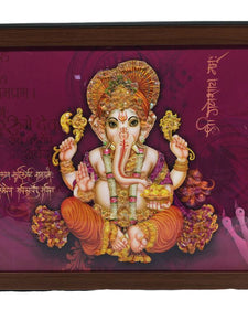 Ganesh Frame Ganesha Frame Ganpati Wall Frame Hanging Home Decore Multi color