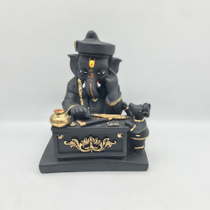 Ganesh Ganesha Ganpati Ganapati Hindu God Hindu God Ganesh fiber idol Black