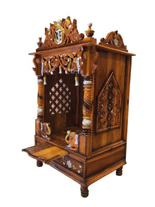 Wooden Temple,Indian hindu Pooja Ghar,Mandir,Hand made temple,Mandir in Wembley,Indian temple,Temple for festivals,Office & Home Temple Beautiful Wooden Temple.