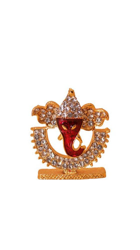 Ganesh Bhagwan Ganesha Statue Ganpati for Home Decor(1.5cm x 1cm x 0.5cm) Gold