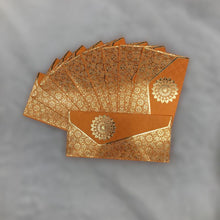 Load image into Gallery viewer, Envelopes Envelope Money holder Diwali Wedding Gift Card Pack of 10 Orange