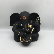 Load image into Gallery viewer, Ganesh Ganesha Ganpati Ganapati Hindu God Hindu God Ganesh fiber idol Black