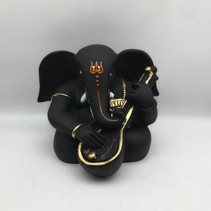 Ganesh Ganesha Ganpati Ganapati Hindu God Hindu God Ganesh fiber idol Black