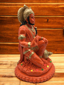 Hindu Fiber Lord Hanuman Statue for Home & office decor, temple, diwali Pooja fiber idol Home Deocration Gifting Orange