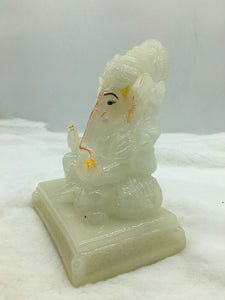 Ganesh Ganesha Ganpati Ganapati Hindu God Hindu God Ganesh fiber idol White