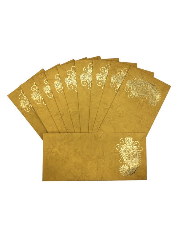 Envelopes Envelope Money holder Diwali Wedding Gift Card Pack of 10 Light Yellow