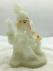 Ganesh Ganesha Ganpati Ganapati Hindu God Hindu God Ganesh fiber idol White