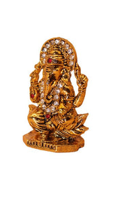 Ganesh Bhagwan Ganesha Statue Ganpati for Home Decor(2cm x 1.3cm x 0.4cm) Gold