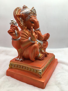 Ganesh Ganesha Ganpati Ganapati Hindu God Hindu God Ganesh fiber idol red