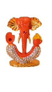 Ganesh Bhagwan Ganesha Statue Ganpati for Home Decor Orange