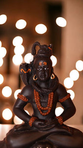 Lord Shiva Shankar Statue Bhole Nath Murti Home Decor(9cm x 5cm x 3.5cm) Silver