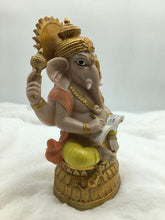 Load image into Gallery viewer, Ganesh Ganesha Ganpati Ganapati Hindu God Hindu God Ganesh fiber idol gold