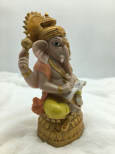 Ganesh Ganesha Ganpati Ganapati Hindu God Hindu God Ganesh fiber idol gold