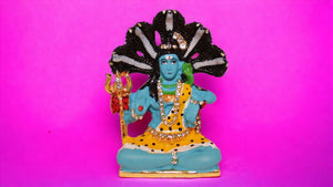 Lord Shiva Shankar Statue Bhole Nath Murti Home Decor (2.8cm x 1.8cm x 1cm) Blue