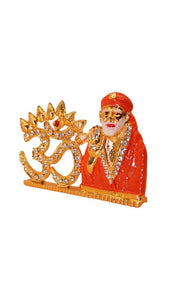 Om Sai Baba Statue Divine for Your Home/car Decor Gold