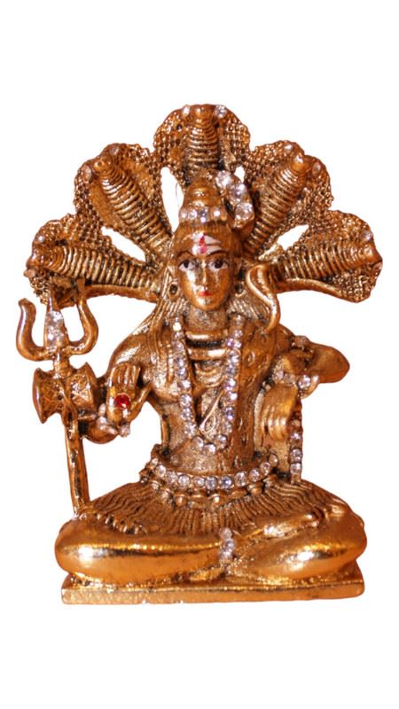 Lord Shiva Shankar Statue Bhole Nath Murti Home Decor ( 3cm x 2cm x 1cm) Gold