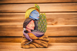 Radhe Krishna Hindu God Hindu fiber idol Blue