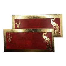 Load image into Gallery viewer, Envelopes Envelope Money holder Diwali Wedding Gift Card Pack of 10 Red &amp; gold