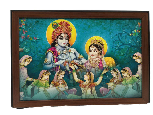 Radhekrishna Frame Radhekrishna Frame Radhekrishna Wall Frame Hanging Home Decore Multi color