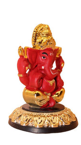 Ganesh Bhagwan Ganesha Statue Ganpati for Home Decor Red