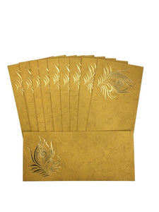 Envelopes Envelope Money holder Diwali Wedding Gift Card Pack of 10 Light Yellow