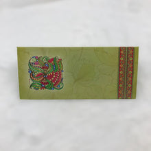 Load image into Gallery viewer, Envelopes Envelope Money holder Diwali Wedding Gift Card Pack of 10 Green