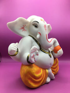 Ganesh Ganesha Ganpati Ganapati Hindu God Hindu God Ganesh fiber idol White