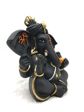 Load image into Gallery viewer, Ganesh Ganesha Ganpati Ganapati Hindu God Hindu God Ganesh fiber idol black