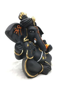 Ganesh Ganesha Ganpati Ganapati Hindu God Hindu God Ganesh fiber idol black