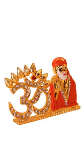 Om Sai Baba Statue Divine for Your Home/car Decor Gold