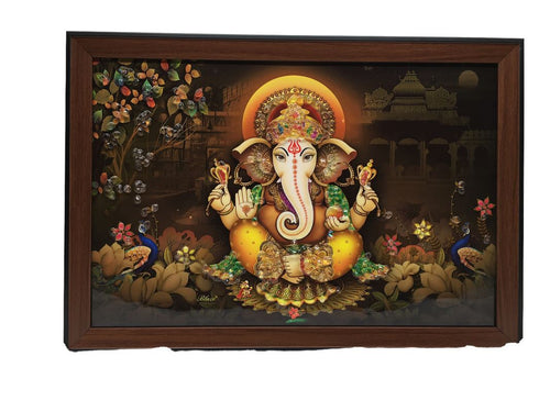 Ganesh Frame Ganesha Frame Ganpati Wall Frame Hanging Home Decore Multi color