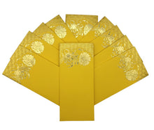 Load image into Gallery viewer, Envelopes Envelope Money holder Diwali Wedding Gift Card Pack of 10 Yellow