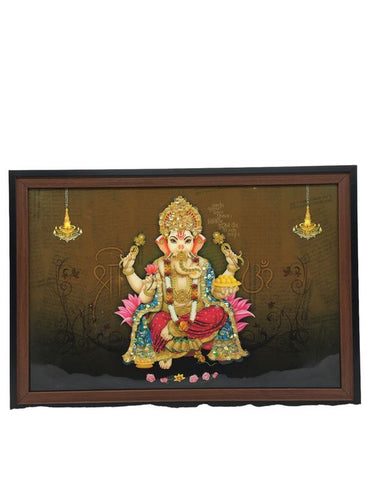 Ganesh Frame Ganesha Frame Ganpati Wall Frame Hanging Home Decore Multi color