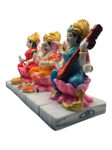 Laxmi ,ganesh, saraswati Hindu God Hindu God laxmi fiber idol  Mixcolor