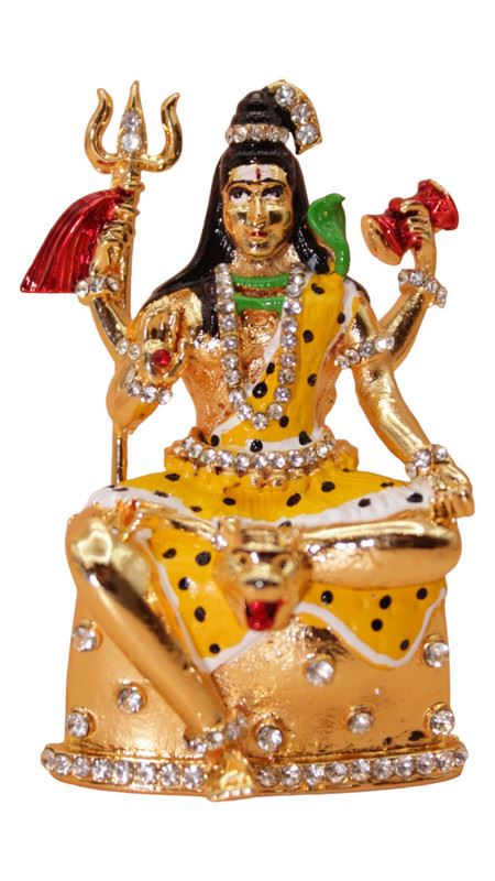 Lord Shiva Shankar Statue Bhole Nath Murti Home Decor ( 3cm x 2cm x 1cm) Gold